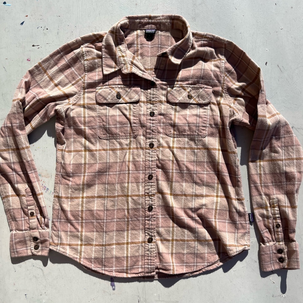 Women's Patagonia Shirt Multicolor Striped Button L Outdoor Camp Gorpcore Hike